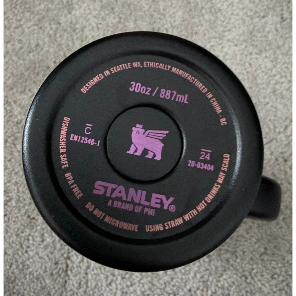 NEW 30 oz Authentic Holographic Chroma Black Stanley Cup Tumbler